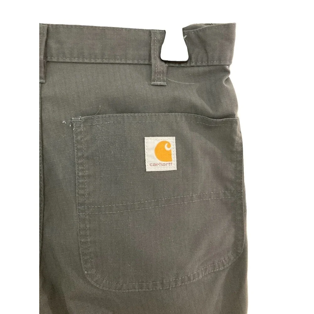Men's Carhartt Bicomponent Lightweight Pants Relaxed Fit Ripstop Gray Size 30x32